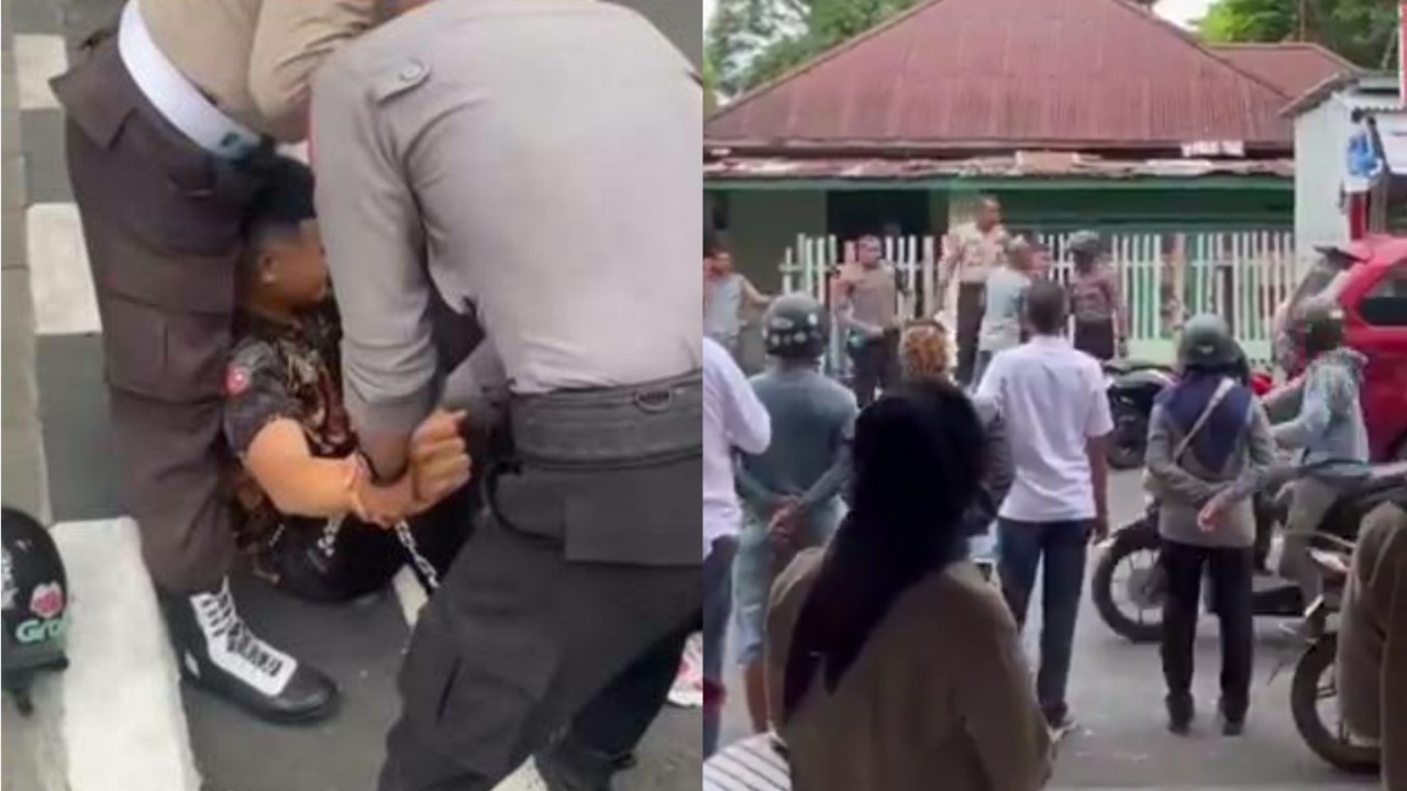 Viral Polisi Nangis Histeris Tak Mau Dijemput Paksa Propam, Jadi Tontonan Warga