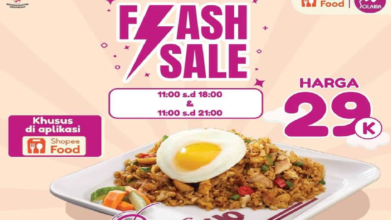 Promo Solaria Khusus Pesan Via Shopeefood: Nasi Goreng Spesial Dijual Harga Hemat!