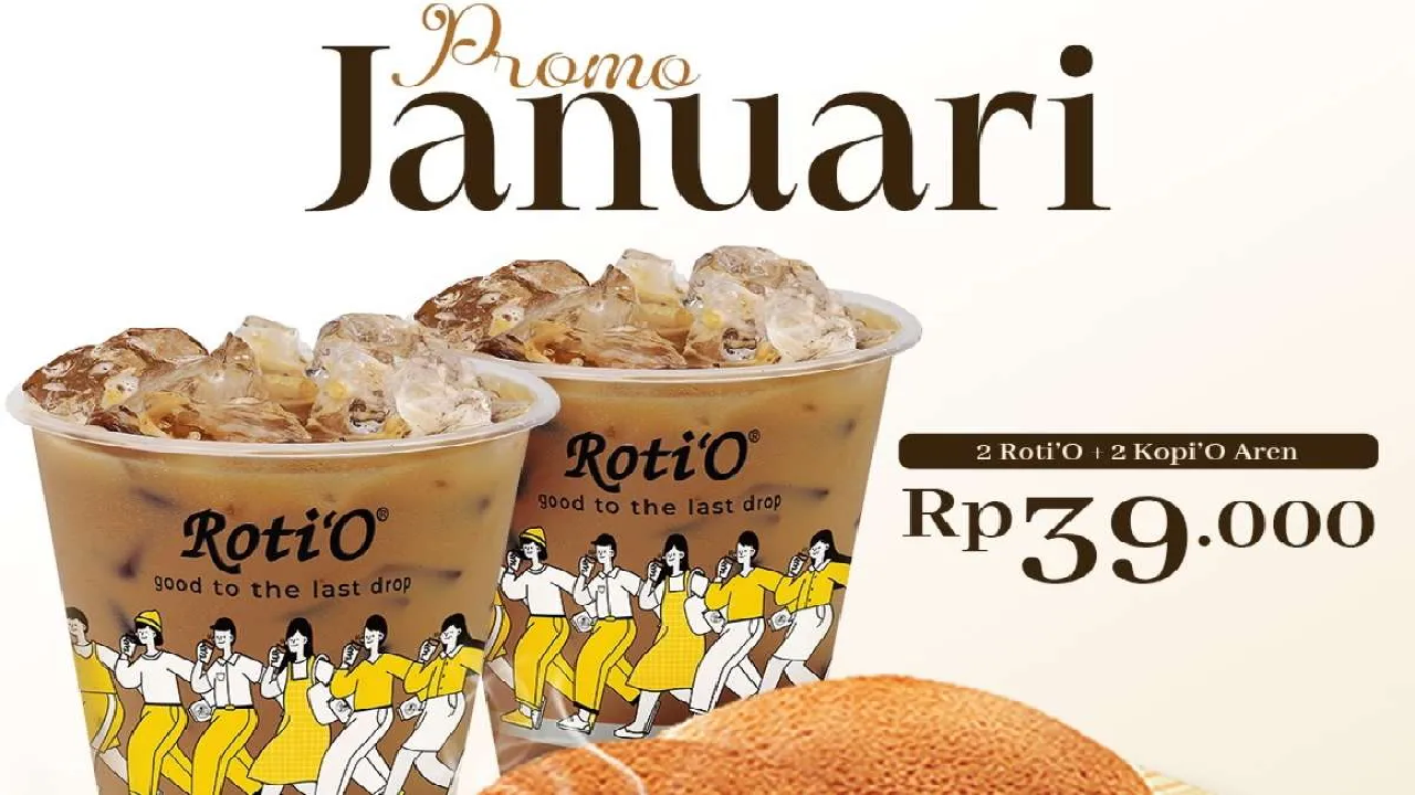 Promo Roti'O Periode Januari 2026: Bundling 2 Roti Plus 2 Minuman Cuma Rp 39.000