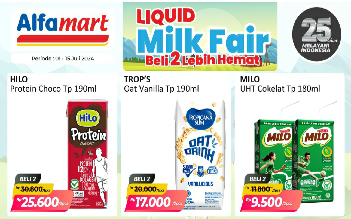 Gas! Promo Alfamart 'Milk Fair' Berakhir 15 Juli 2024, Ada Diskon 50 Persen Hingga Buy 2 Get 1