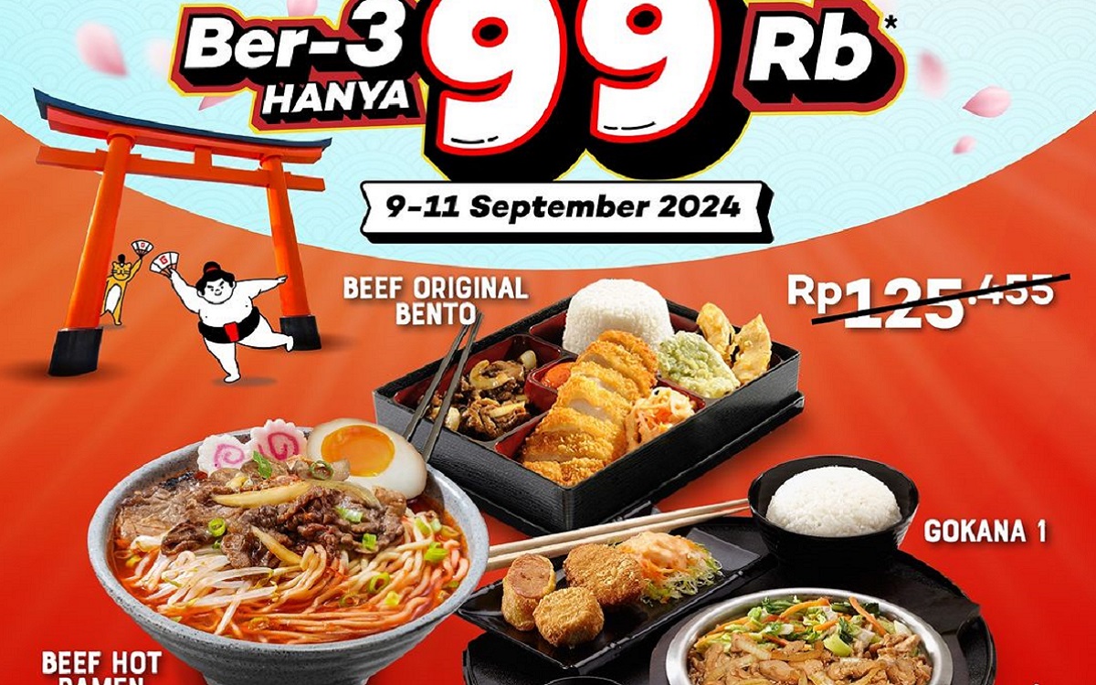 Cuma 3 Hari! Promo Spesial 9.9 di Gokana Ramen & Teppan: 3 Menu Hanya Rp 99 Ribu