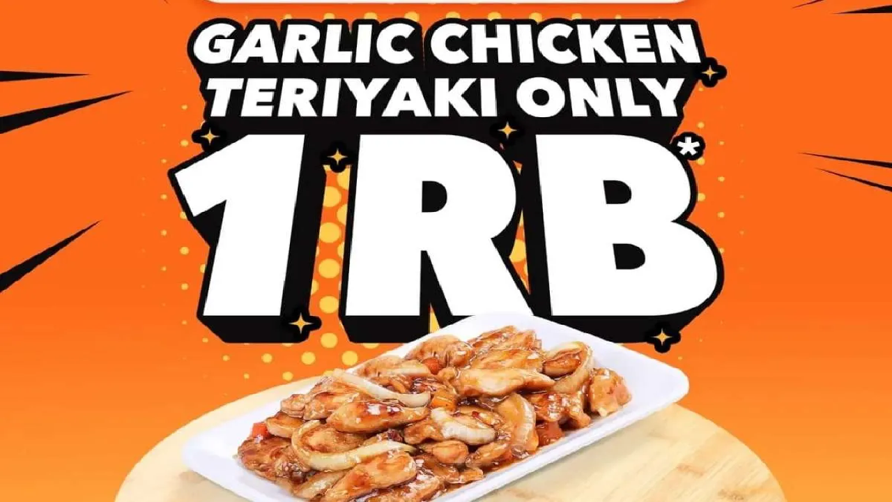 Promo Yoshinoya Khusus Pembayaran Spaylatter: Garlic Chicken Teriyaki Cuma 1.000