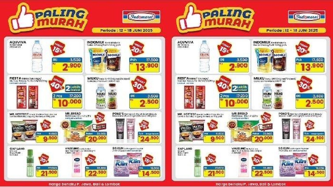 Promo Indomaret 'PALING MURAH' Jumat, 13 Juni 2025: Susu Milku Cuma Rp 2.500