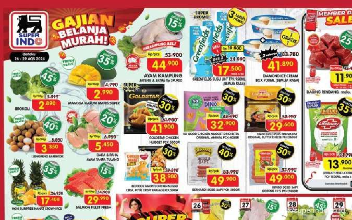 Promo Superindo Spesial Tanggal Gajian Mulai 26-29 Agustus 2024, Beli 3 Greenfields Lebih Hemat