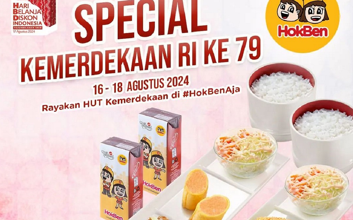 Promo Spesial HUT Kemerdekaan RI di Hokben: Banjir Promo Hemat dan Puas Selama Bulan Agustus!