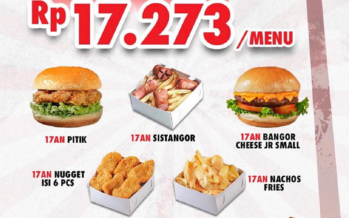 Sikat! Burger Bangor Beri Promo Semarak 17-an dengan Harga Serba Rp 17.000an