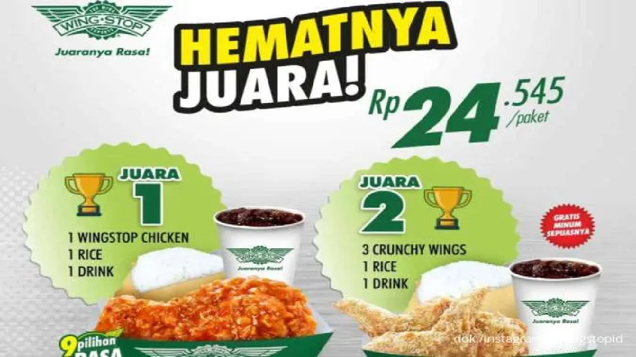 Promo Menarik Wingstop Juli 2025: 3 Paket Komplit Cuma Rp 24.000-an per Paket!