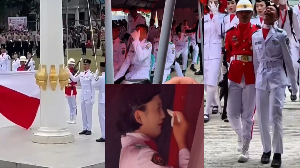 Viral Tangis Paskibraka Pecah Usai Kibarkan Bendera Merah Putih Terbalik di Mamasa