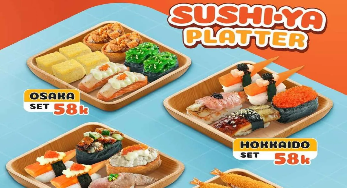 Promo SushiYa Platter Hemat Via Online Oktober 2025: 4 Pilihan Set Favorit Harga Spesial