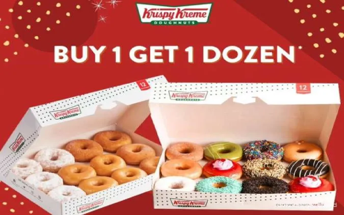 Jangan Lewatkan Promo Terbaik Krispy Kreme Beli 1 Gratis 1 Lusin Donut Rp 119.000