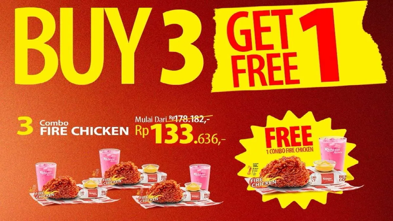Cara Dapatkan Promo Richeese Factory Buy1Get1: Makan Ramean Mulai Rp114.000an