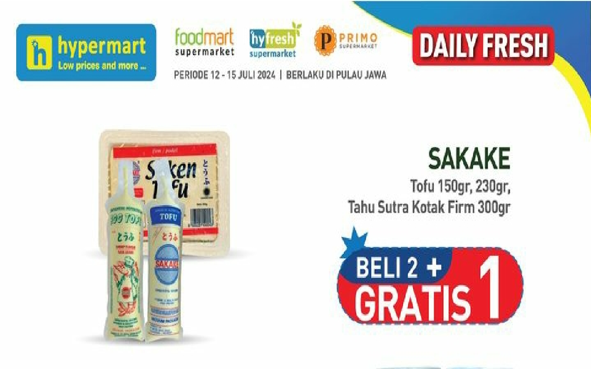 Promo 'Daily Fresh’  Hypermart, Banyak Promo Buy 2 Get 1, Yuk Penuhi Kebutuhan Belanja Mingguan