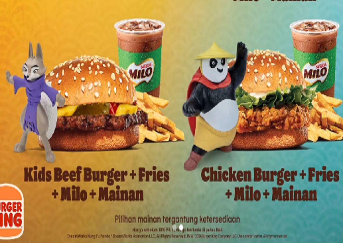 Promo Gratis Burger King Hari Ini, Anak-anak Bisa Dapat Mainan Kungfu Panda 4 FREE!
