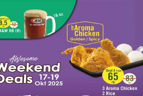 Promo Weekend A&W: Beli Ayam Bisa Dapat Burger Gratis