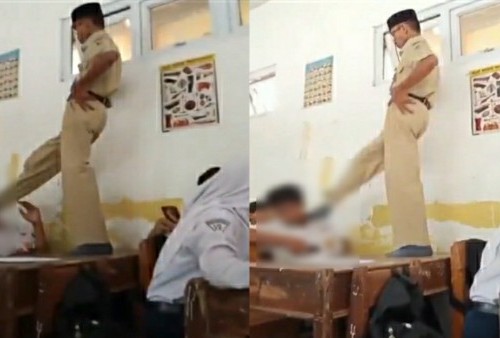 Guru SMP di Demak Viral Usai Tendang Kepala Siswa dari Atas Meja, Tuai Kecaman Warganet