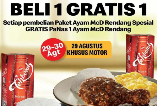 Promo McD Khusus Drive Thru: Beli 1 Gratis 1 Paket Ayam McD Rendang