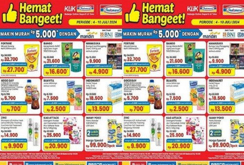 Murah Meriah! Cek Katalog Promo Indomaret Terbaru Hari Ini, Selasa 9 Juli 2024: 