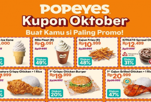 Kupon Promo Oktober Popeyes: Ragam Menu Diskon sampai 52 Persen
