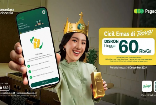 6 Promo Pegadaian Spesial HUT BRI 2025: Cicilan Emas Diskon Hingga Rp60.000 per Gram