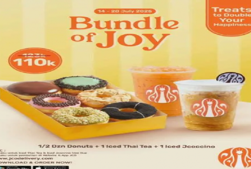 Promo Terbaru JCO Bundle of Joy: 1/2 Dozen + Jcoccino + Thai Tea Cuma Rp110.000