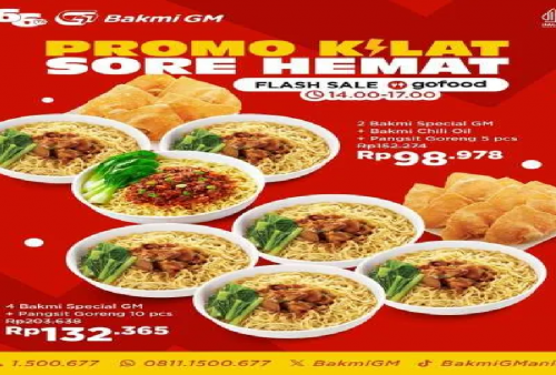Serbu Sekarang Promo Kilat Sore Hemat Bakmi GM Juli 2025 Via GoFood, Aktif Sampai 31 Juli 2025