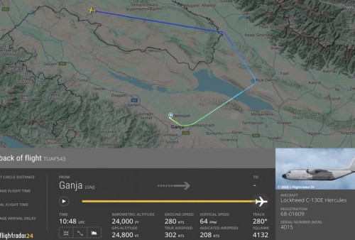 Tragis! Pesawat C-130 Angkatan Udara Turki Jatuh di Georgia, Seluruh 20 Personel Militer Tewas