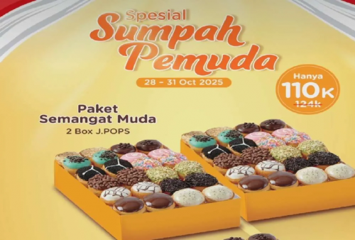 Promo Terbaru JCO Spesial Hari Sumpah Pemuda 28-31 Oktober: 2 Paket Hemat Donut Favorit Harga Spesial