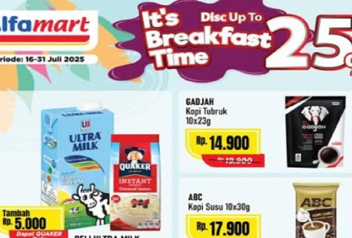 Alfamart Sediakan Promo 21 Juli 2025: Cemilan dan Breakfast Jadi Hemat