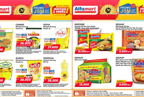Daftar Promo Alfamart 16 November 2025: Belanja Minyak Goreng Camar Rp30.000an!
