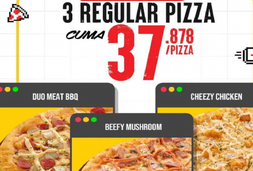 Promo Pizza Hut Delivery Pay Day: 3 Regular Pizza Favorit Cuma Rp37.000an per Pizza