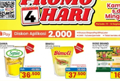 Daftar Promo JSM Indomaret 12-14 September 2025: Minyak Goreng Sania 2L Rp36.500