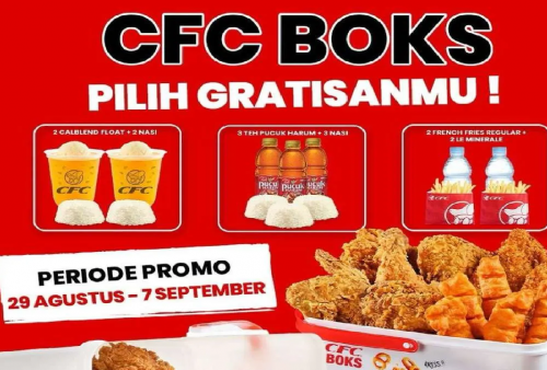 Jajan CFC Boks Ada Promo Spesial, Berlaku 1-7 September 2025: Ada Gratisan Menu Bebas Pilih!