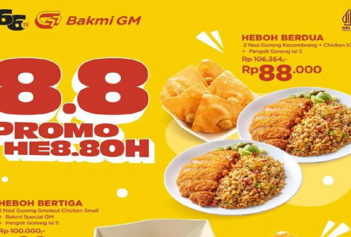 Promo HE8.8OH Bakmi GM: Makan Berdua atau Bertiga Serba Rp 88.000