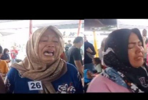 Viral! Emak-emak Nangis Hiesteris Ikut Lomba, Netizen: Lagi pada Bayangin Kelakuan Suaminya