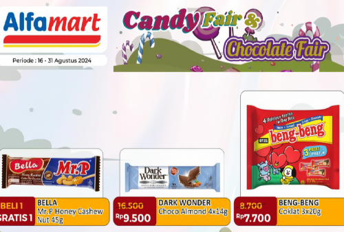 Pecinta Camilan Manis Merapat! Promo 'Candy Fair & Chocolate Fair' Alfamart Periode Agustus 2024 Kembali Hadir