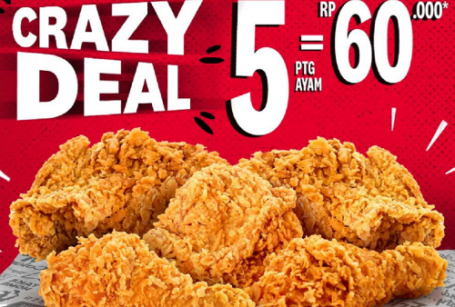 Promo Crazy Deal TheBestThursday dari KFC: Hanya Rp 60 Ribu untuk 5 Potong Ayam!