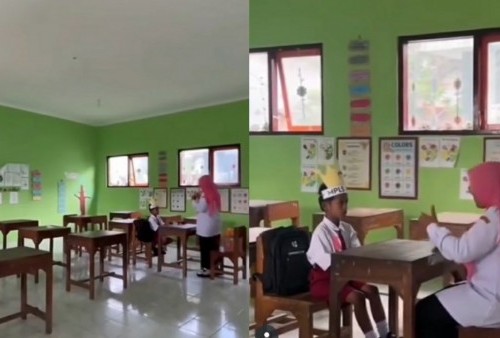 Viral SD di Trenggalek Ini Cuma Punya 1 Siswa Baru, Duduk Sendirian di Kelas 
