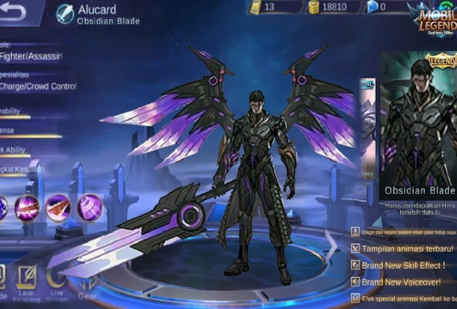 Dapatkan Skin ML Keren Obsidian Blade, Cepat Klaim Kode Redeem Mobile Legends Selasa 27 Agustus 2024