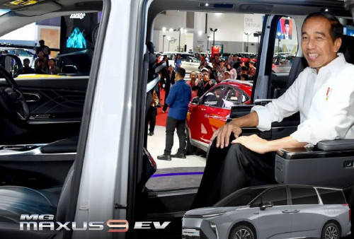 Jokowi Mencoba MG Maxus 9 di Arena IIMS 2024, Apresiasi Konsep 'Elegance in Motion'