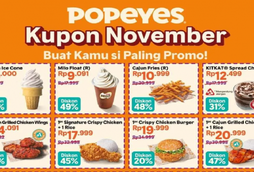 Kupon Promo Popeyes November 2025: Ada Banyak Diskon Besar Sampai 25 Persen!