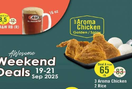 Promo A&W Spesial Weekend 19-21 September 2025: Mulai Rp 65.000 Sudah Kenyang Rame-Rame