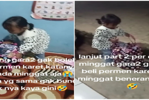 Viral Bocil Drama Mau Kabur dari Rumah Gegara Tidak Dibelikan Permen, Ada Aja Gebrakannya!