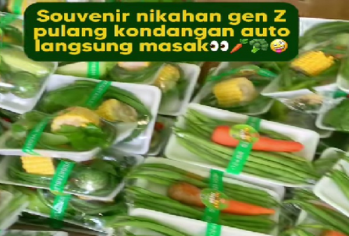 Kondangan Bikin Irit Masak, Pernikahan Viral Souvenirnya Sayur-Sayuran