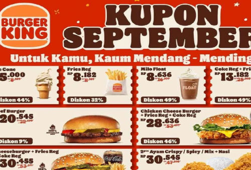 MURAH MERIAH! 12 Daftar Promo Burger King: Diskon Burger, Ayam dan Minuman hingga 49 Persen