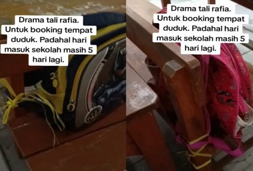 Viral Ortu Siswa Ikat Tas Anaknya di Kursi Kelas Pakai Tali Rafia, Tuai Sorotan Warganet