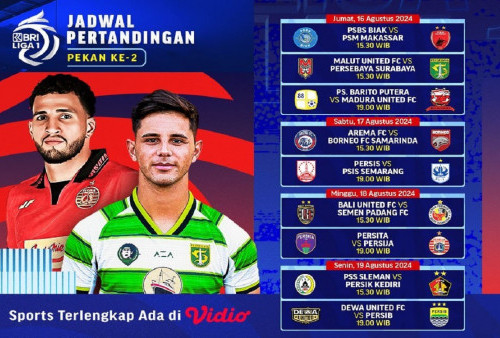 Jadwal Pertandingan BRI Liga 1 2024/25 Pekan Kedua: Saksikan Aksi Seru Langsung di Link Ini!