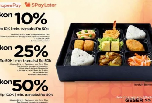 Berlaku Mulai Hari Ini! Ambil Sekarang Promo Hokben: Bayar Pakai Spaylatter Diskon 50 Persen