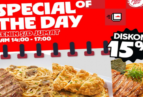Weekday Happy! Ambil Sekarang Promo Terbaru Pizza HUT: Nasi, Pasta, Dessert dan Minuman Diskon 15 Persen