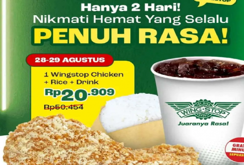 Terakhir HARI INI! Serbu Promo Wingstop Penuh Rasa: Paket Ayam Komplit Cuma Rp 20.000an