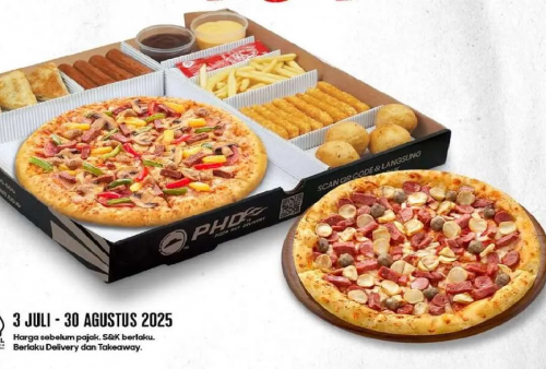 Promo PHD Berlaku Jumat-Minggu Agustus 2025: 2 Pizza + 5 Snack Harga Spesial